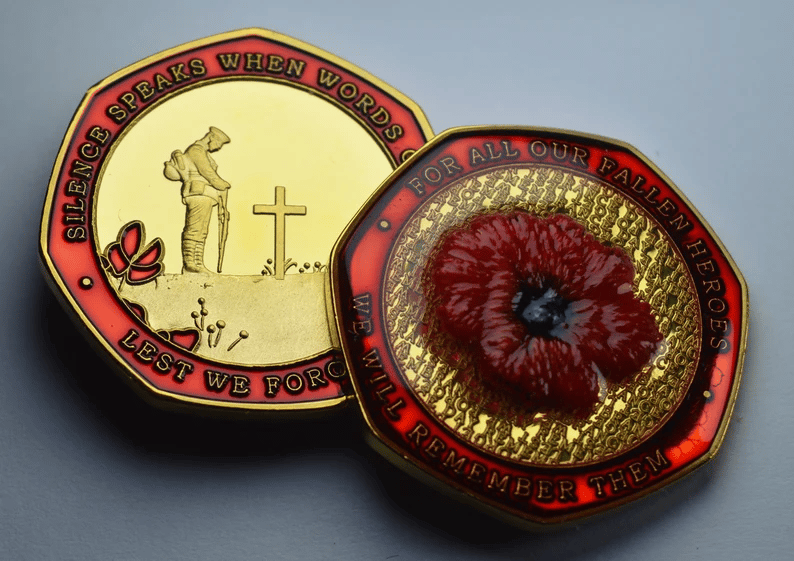 Limited Edition - Red Poppy Heroes Commemorative Coins