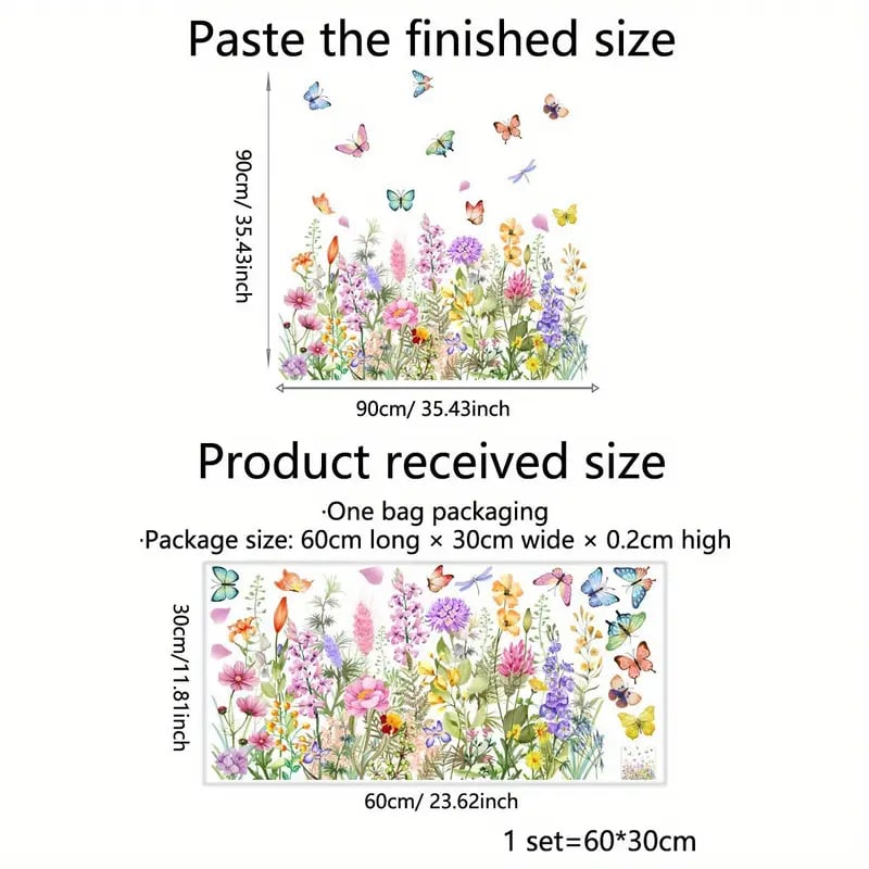 LAST DAY 64% OFF💐Colorful Floral Bouquet Window Sticker🖼️(Cut to size freely)