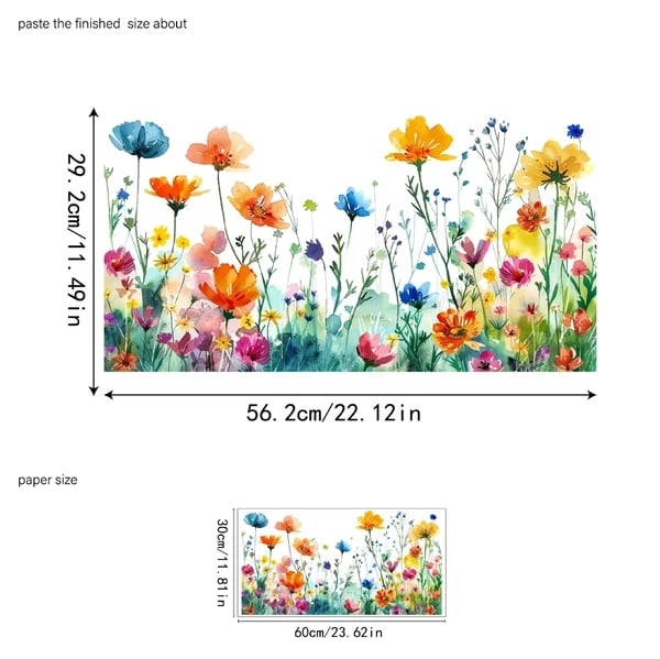 LAST DAY 64% OFF💐Colorful Floral Bouquet Window Sticker🖼️(Cut to size freely)