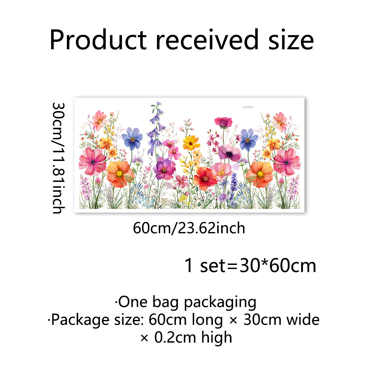 LAST DAY 64% OFF💐Colorful Floral Bouquet Window Sticker🖼️(Cut to size freely)