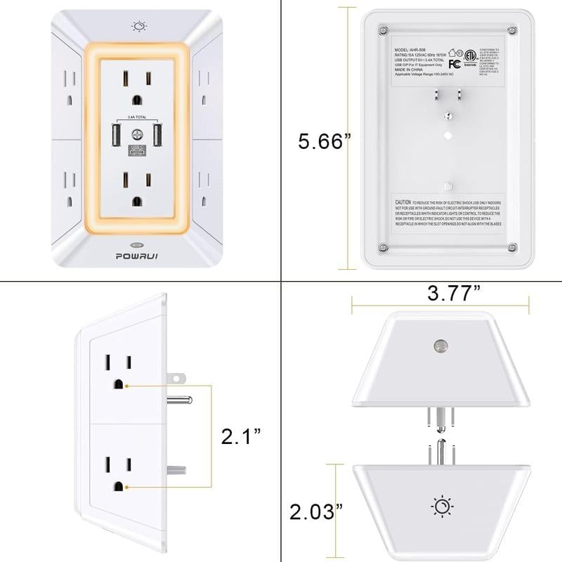 Multi Plug Outlet Surge Protector