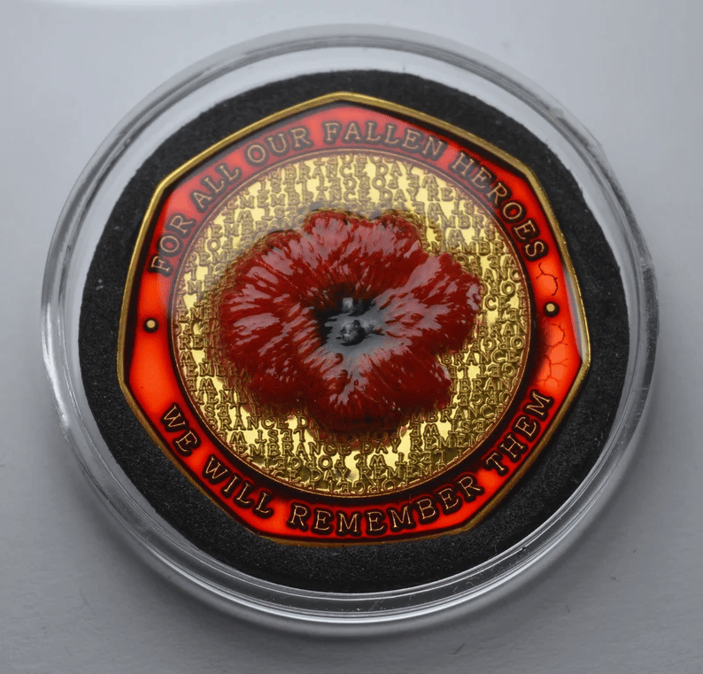 Limited Edition - Red Poppy Heroes Commemorative Coins