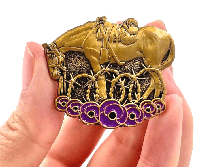 Commemorative War Horse Brooch: Limited Edition